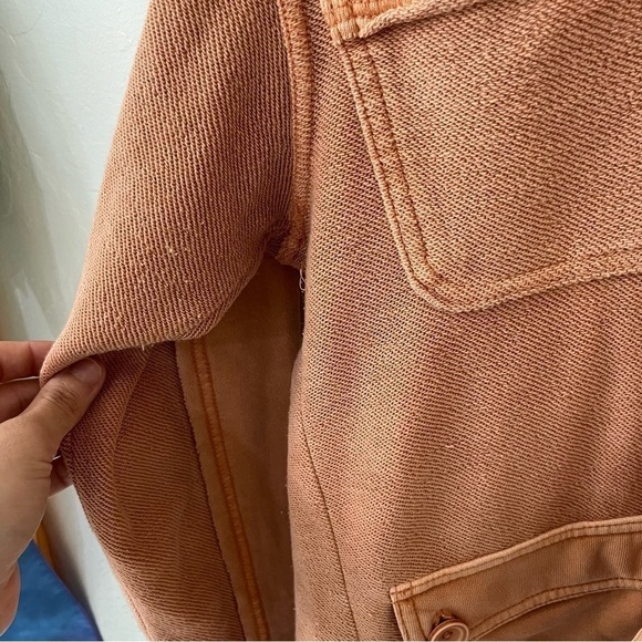 Anthropologie Pilcro Shirt Shacket Utility Jacket Coral XS - Picture 12 of 16
